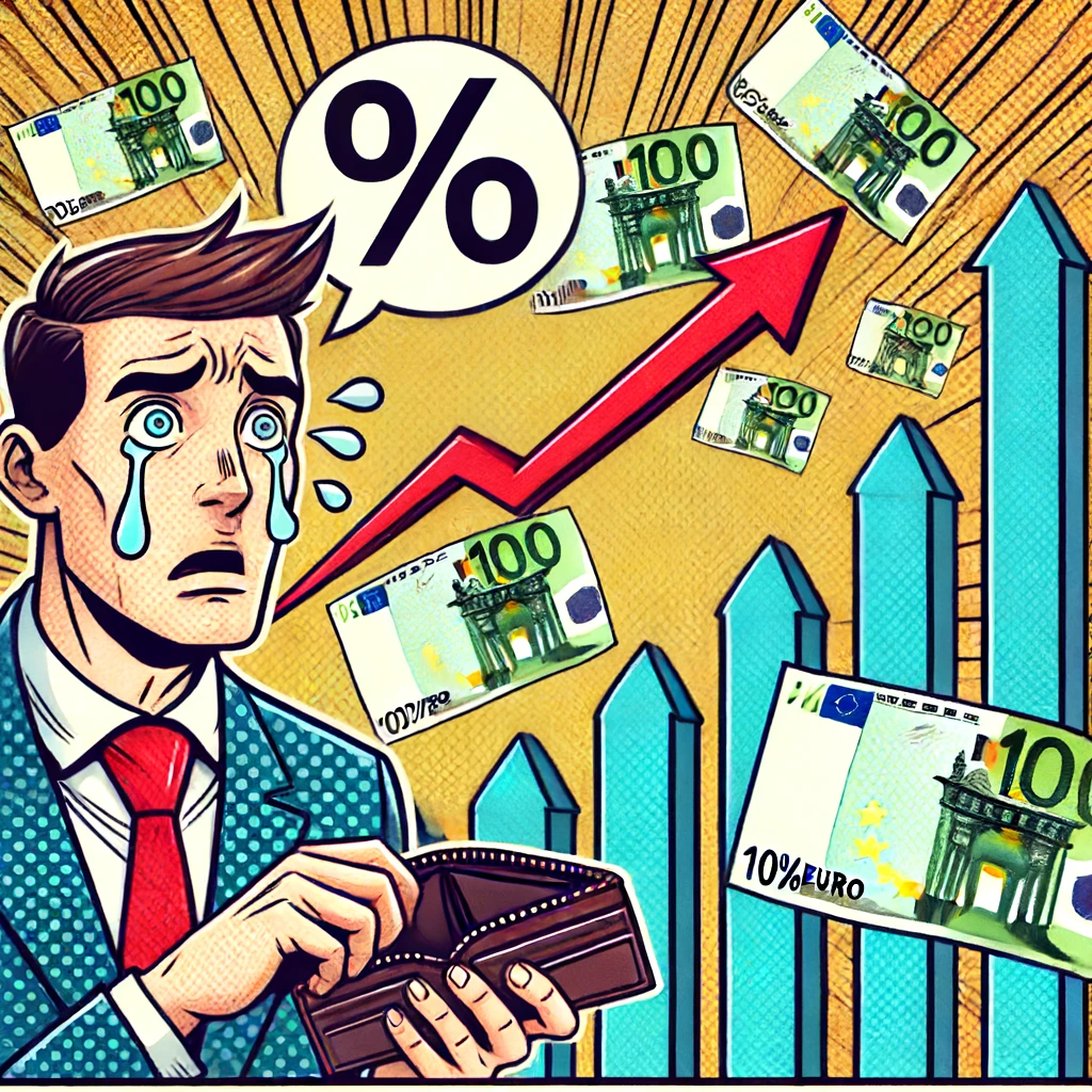 Hohe Zinsen (Bild ist KI-generiert)