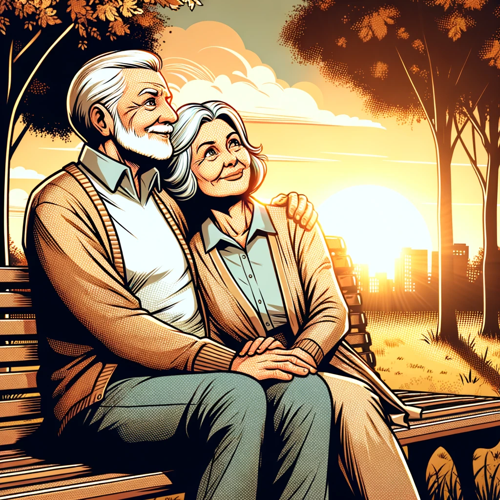 Entspannt in der Rente (Bild per KI generiert)